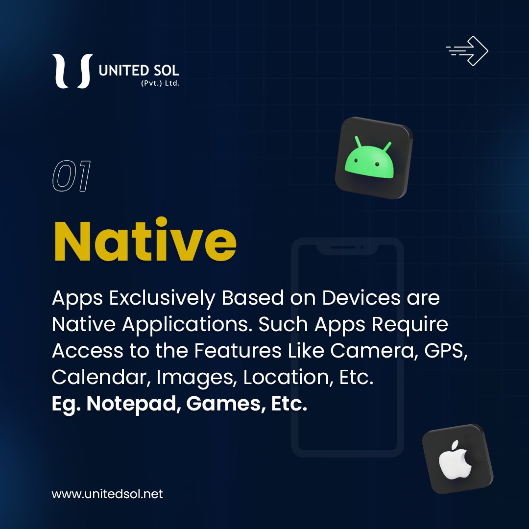 Native, Hybrid, or Web App — which one is right for your business?

🔹 Native: Best performance
🔹 Hybrid: Cost-effective &amp; faster launch
🔹 Web: Easy access, no install needed
Choose based on your goals and budget.
#UnitedSol #Tech #AppDevelopment