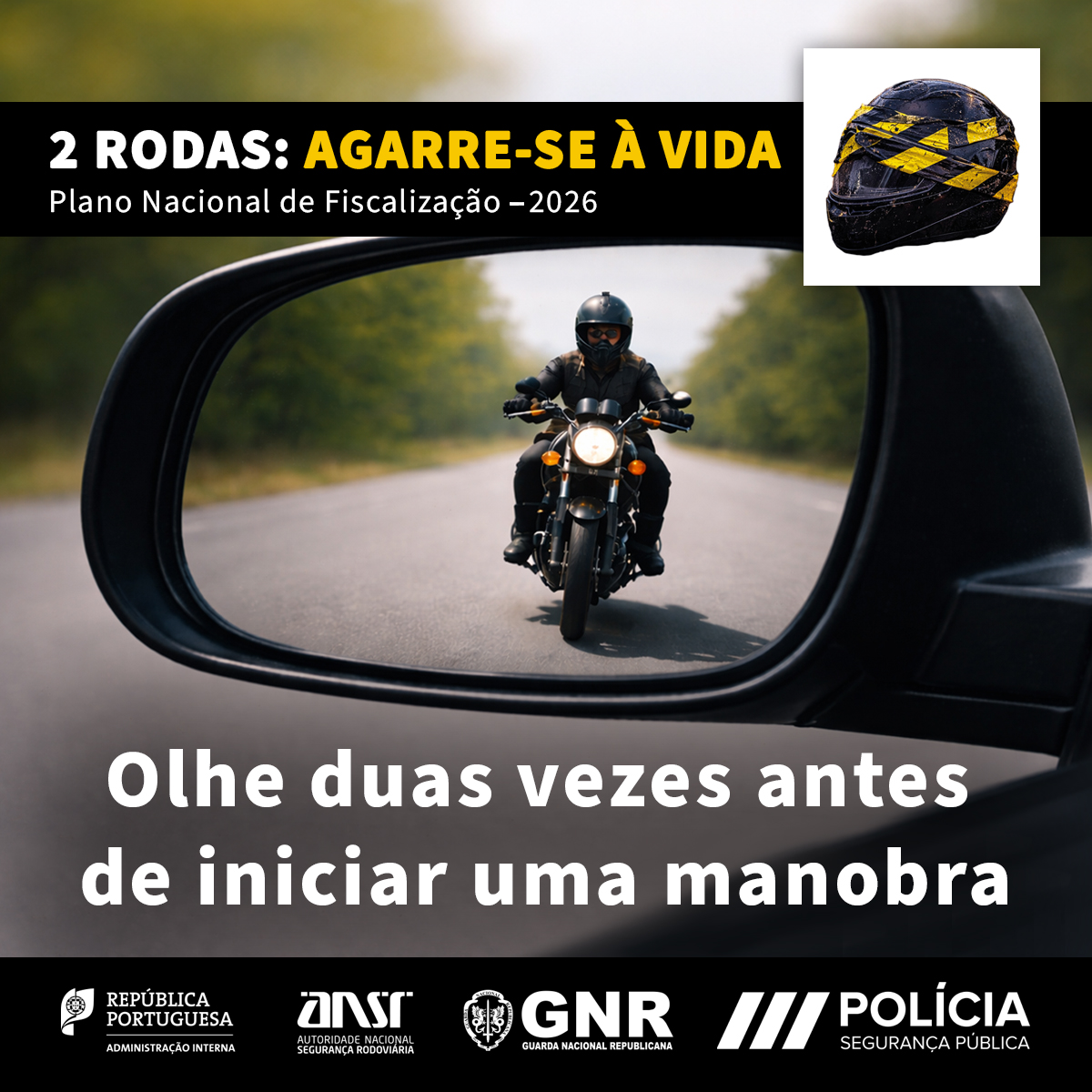 PSP_Portugal's tweet photo. Os motociclos não têm carroçaria.
Num acidente, quem circula em duas rodas está muito mais vulnerável e as consequências podem ser graves ou mesmo fatais.
Se é automobilista, lembre-se de que pequenos gestos podem salvar vidas. https://t.co/DzXFv2PYhK