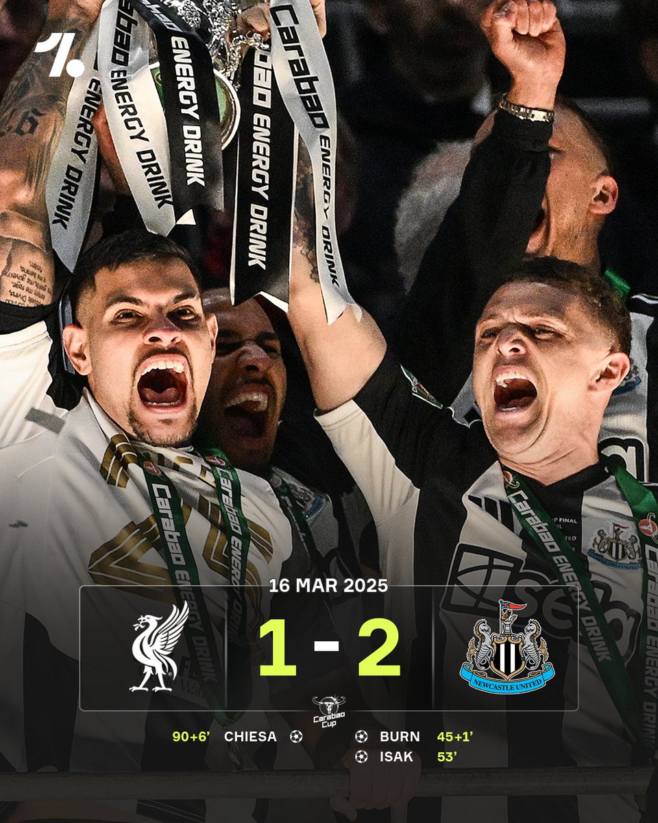It has been one year since Newcastle beat Liverpool FC in the EFL Cup Final and put an end to their 70 year long trophy drought ⚫️⚪️🏆