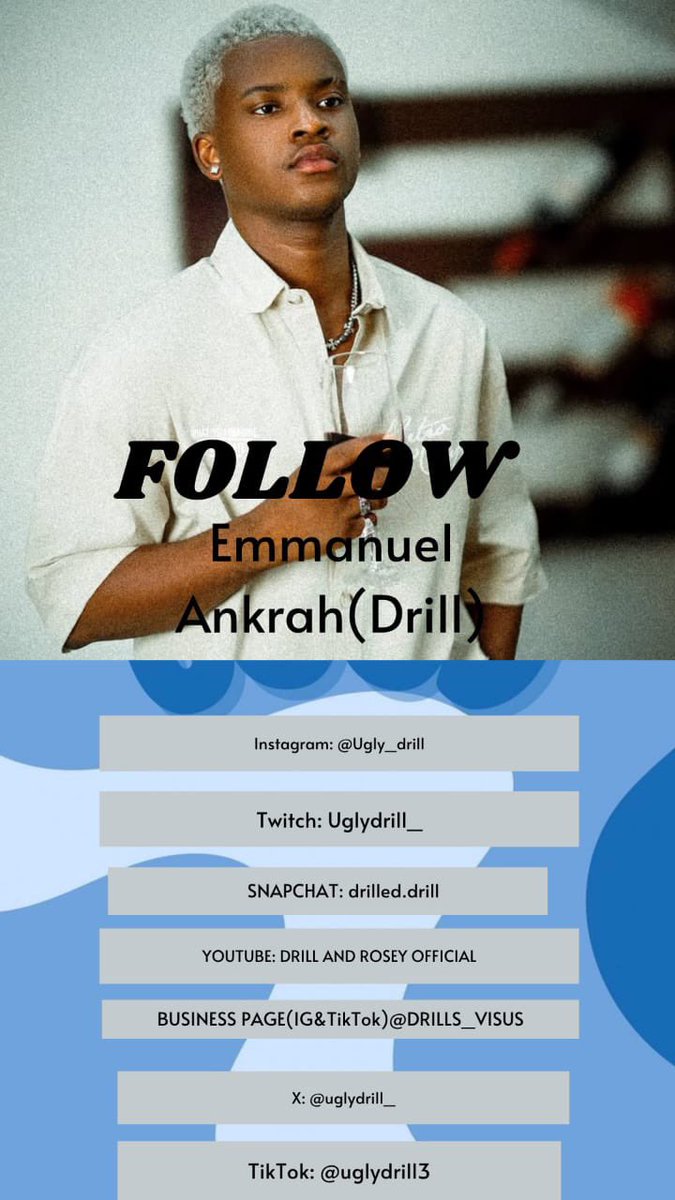 drillsdrillex0's tweet image. Admin has reported  on duty 😍
We are in a new era .
but before I give you guys the gist ,  take @Uglydrill_  account to 10k . 

#Drill 
#EmmanuelAnkrah
