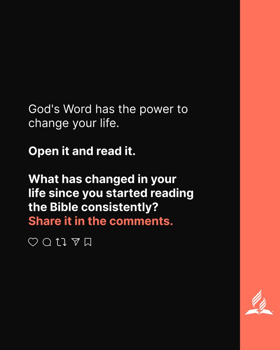 Your Bible won't change your life while it's closed. This is one way God speaks to us.

His Word has the power to change your life.

Open your Bible, read your Bible, and live what it says!

What has changed in your life since you started reading the Bible consistently?