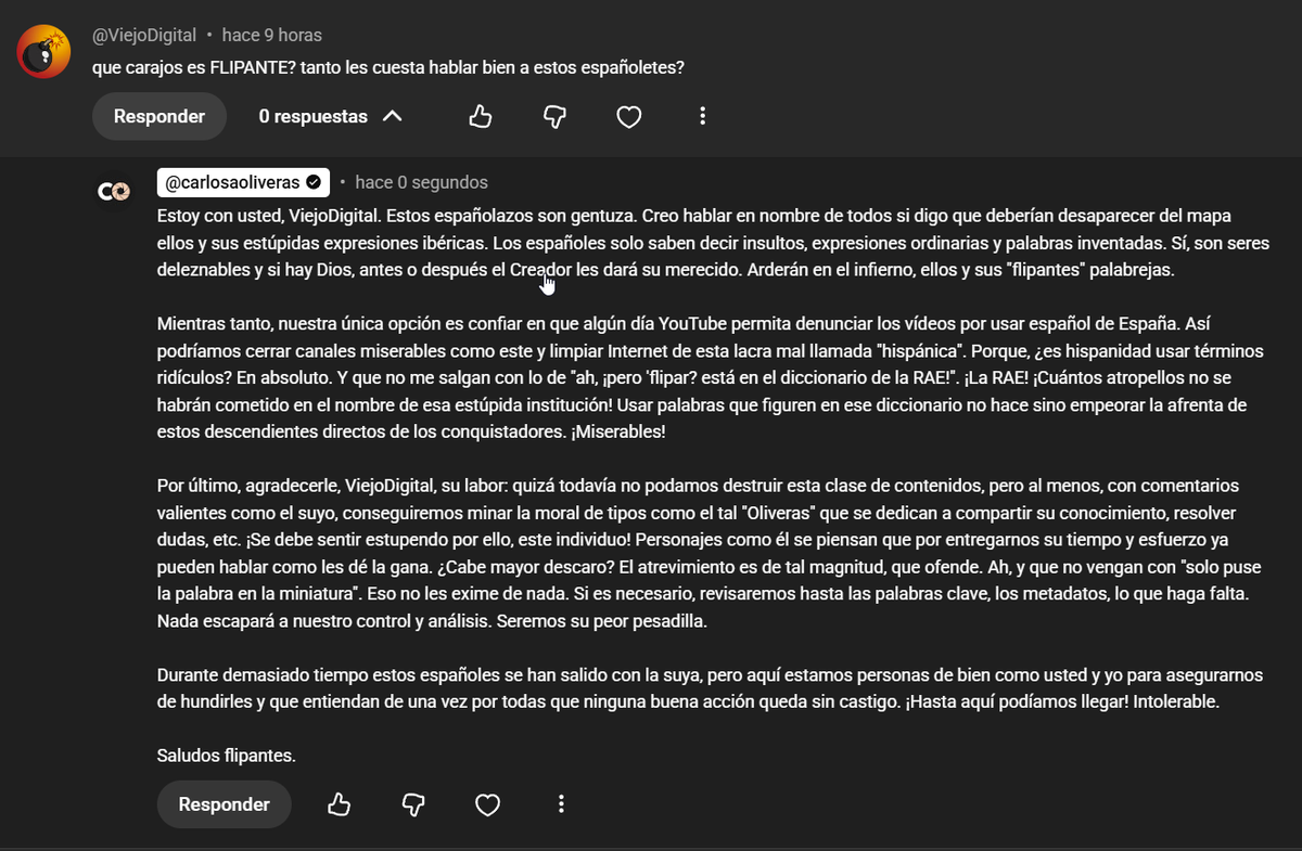 Usé la palabra "flipante" en una miniatura. Ahora debo cargar con las graves consecuencias de un acto tan atroz. Desde ya, disculpas: lo siento mucho, me he equivocado y no volverá a ocurrir.