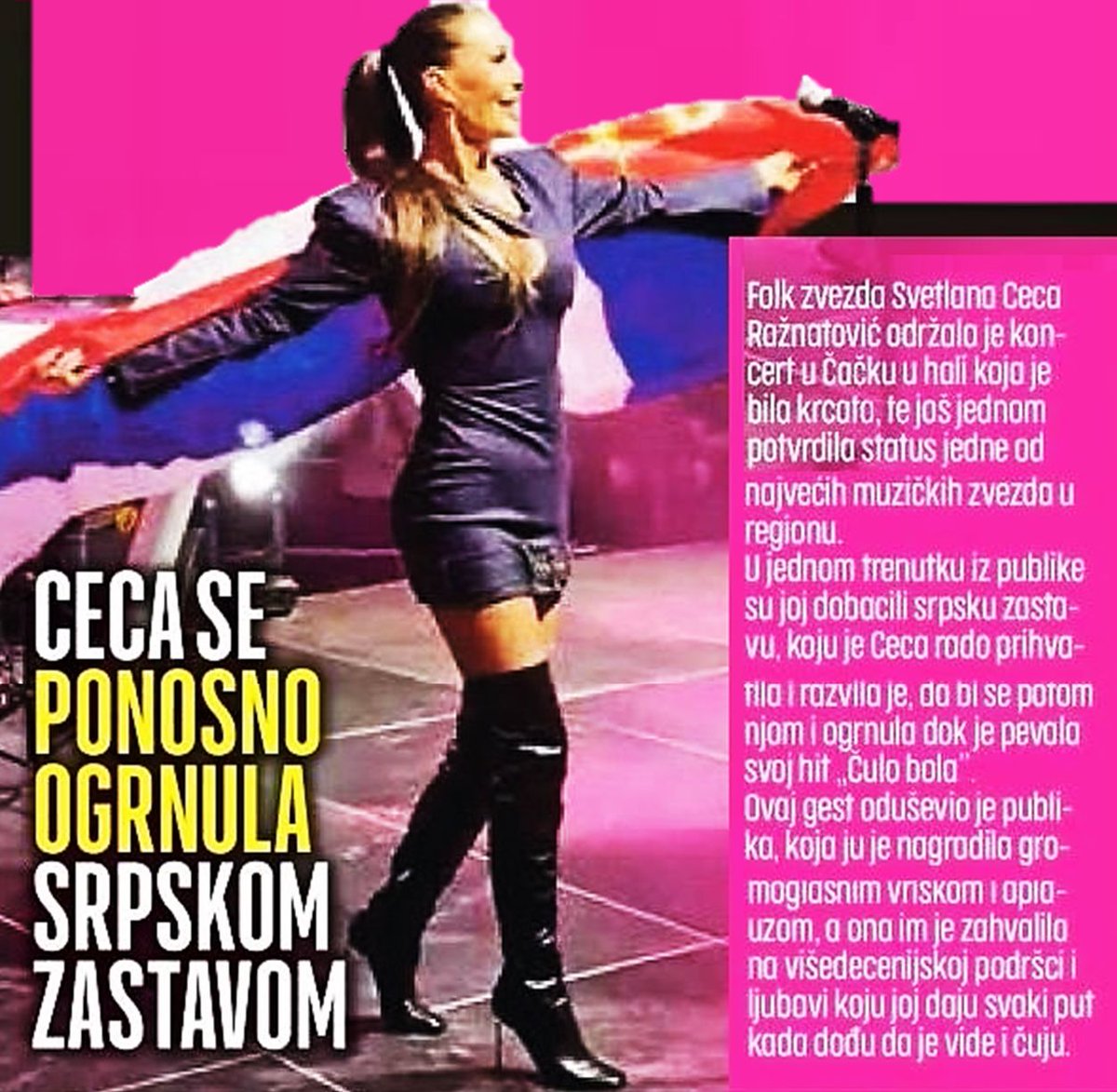 List "Alo" takođe izveštava o Cecinom koncertu u Hali Borac u Čačku! 
#Ceca #HalaKrajMorave #Čačak 🇷🇸