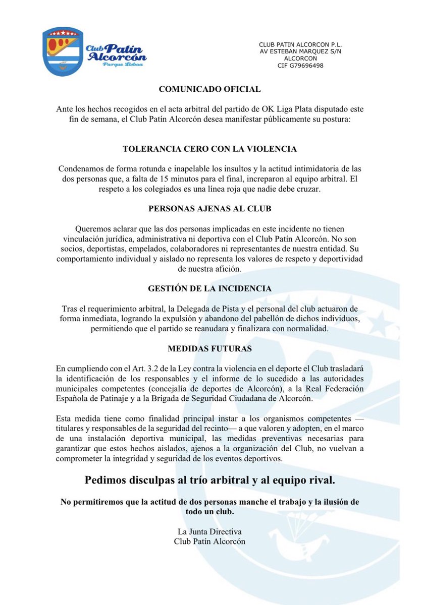 Club Patín Alcorcón tweet media