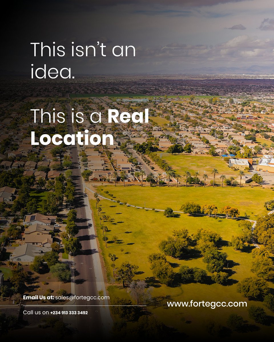 ForteGcc's tweet photo. This isn’t just an idea — it’s a real location with real potential. 🏡

A well-positioned location offers accessibility, growth opportunities, and long-term value for homeowners and investors alike.

📞 +234 913 333 3492
📩 sales@fortegcc.com
🌐 https://t.co/gg3TldDghD https://t.co/h5G1HnvZZQ