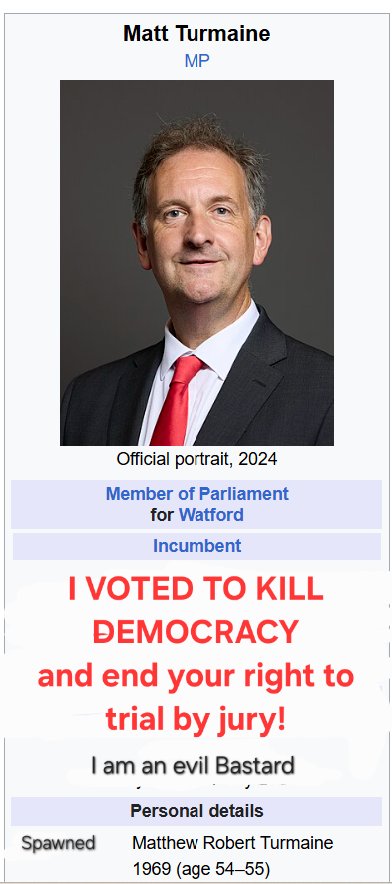 Yet another evil bastard with his nose in the trough!
Vote him out forever.    19