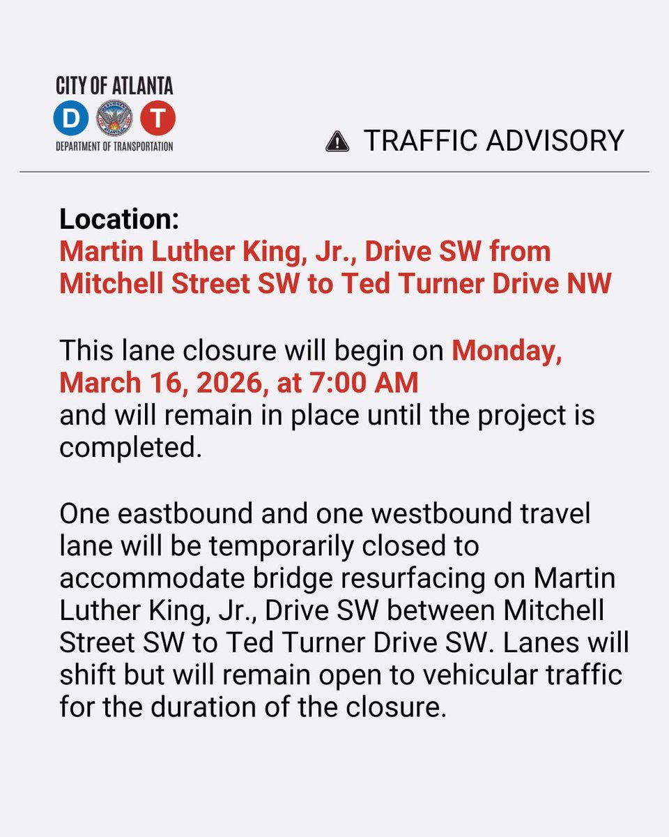 Atlanta Department of Transportation tweet media