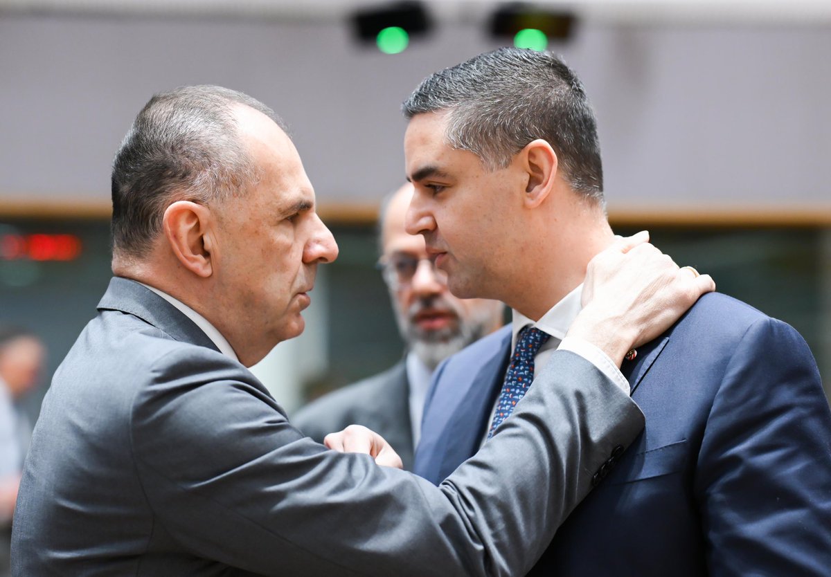 DeputyPMIanBorg's tweet photo. Unity and solidarity are indispensable for Europe’s security and prosperity. 

In Brussels for the EU Foreign Affairs Council #FAC. European security, EU engagement in the Mediterranean, strengthening our support to Ukraine, and the escalation in the Middle East and the Gulf, including the Strait of Hormuz, are high on the agenda.