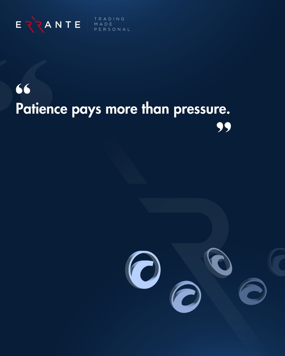 errante_global's tweet image. 💬 “Patience pays more than pressure.”
Wait for the setup, not the excitement.
#Errante #StayPatient #ForexMindset #TradingWisdom #DisciplineMatters