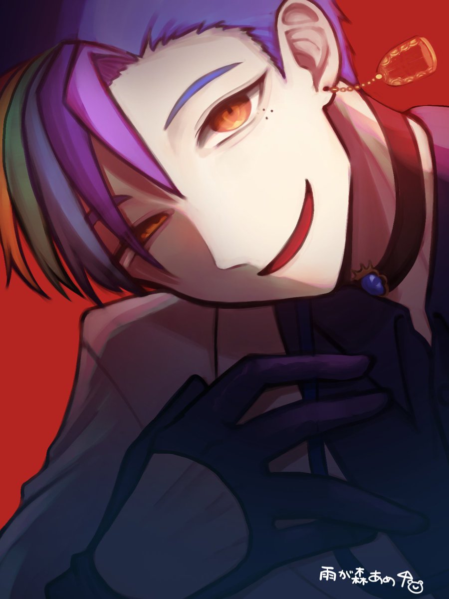 記念に始めた【ダークなイラストを描かせてください！】企画
ほんとうに大変…お待たせいたしました…！

一人目の方のイラストがかんせいいたしました✨

ひとりめ：オールリコー様（ <a href="/ooruri_kou/">オールリコー🌈🦜@Vtuber</a> ）

色気あるカッコよさと、危ないかんじでてるかな？？

ご応募ほんとうにありがとうございました✨