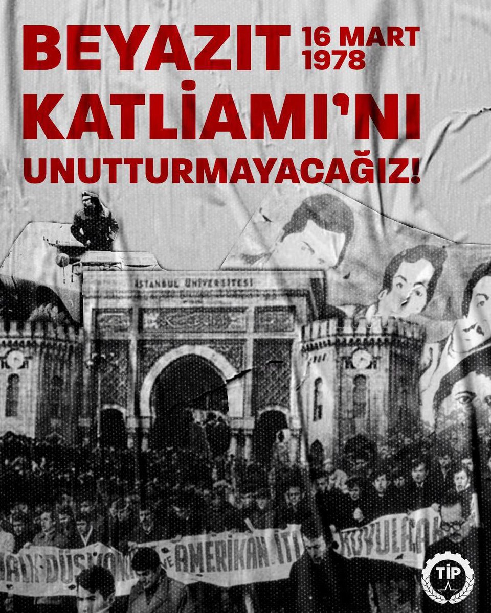 16 Mart Beyazıt Katliamı’nda katledilen 7 genci unutmadık, unutturmayacağız!

48 yıl önce bugün gençliğin mücadelesini silahlı saldırılar ve bombalarla bitirmeye çalışanlara karşı buradayız!