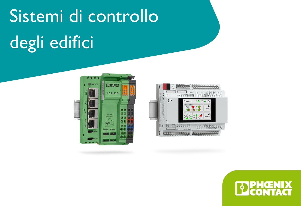 PhoenixContactI's tweet image. Sistemi di controllo flessibili per edifici più efficienti: compatti, scalabili e integrabili nel Niagara Framework®. 
👉 shorturl.at/P5tDV

#SmartBuilding #Automation #BuildingTech