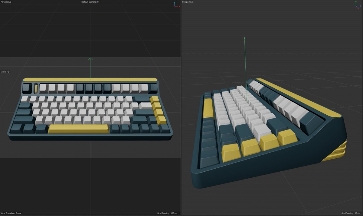 BakuYoake's tweet image. Keyboard Modeling WIP #c4d
