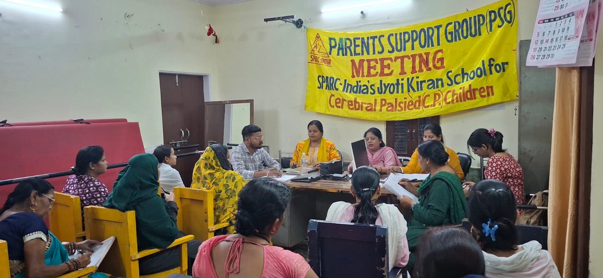 SPARCINDIA's tweet image. On 14th March 2026, SPARC-India’s Jyoti Kiran School, in collaboration with SBI Foundation, conducted a Parent Support Group (PSG) meeting with 17 parents and staff members. #childrenwithdisability #jyotikiranschool #parentsupportgroup