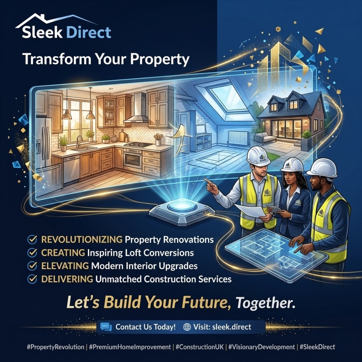sleek_direct's tweet image. At Sleek Direct, we combine innovation, design, and expert craftsmanship to create spaces that inspire modern living.

🏡 Renovations
🏗 Loft Conversions
✨ Interior Upgrades
🌐 sleek.direct
#SleekDirect #PropertyTransformation #HomeRenovation #ConstructionExperts