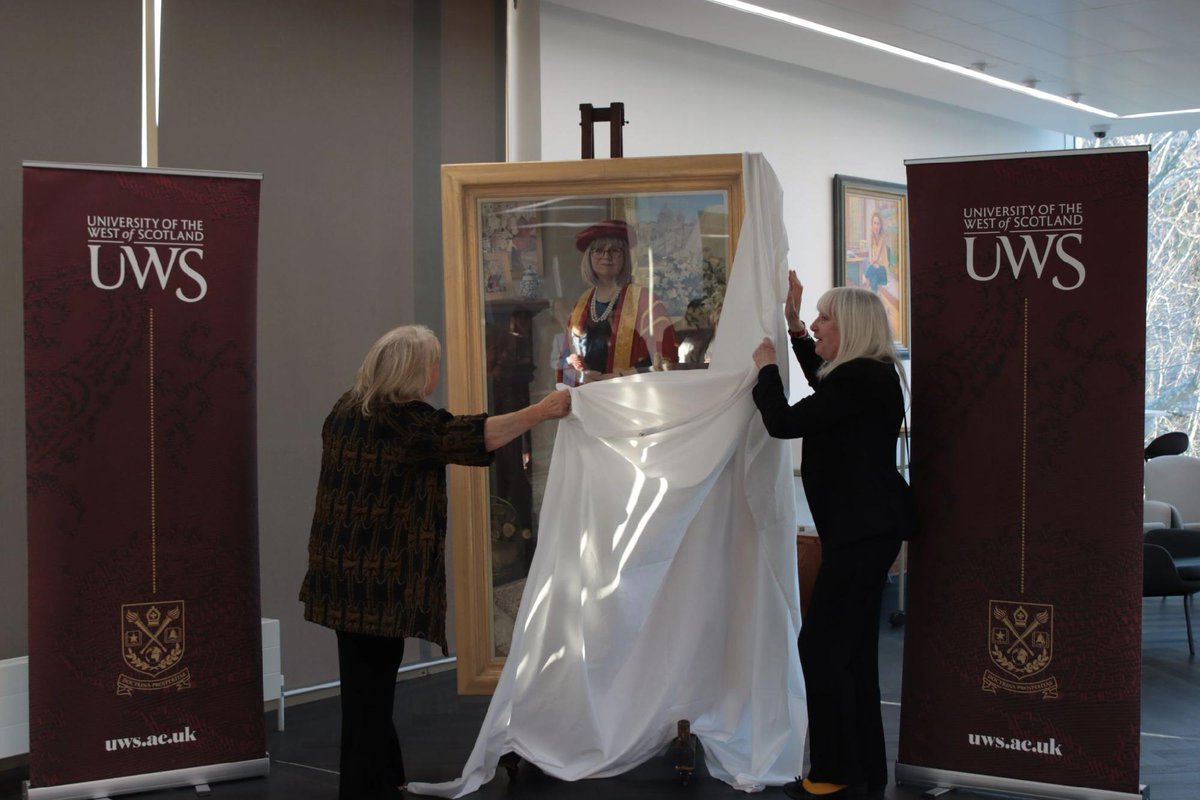 UniWestScotland's tweet image. Last Friday, we gathered in the Upper Atrium to unveil a portrait of former UWS Chancellor, Lady Elish Angiolini. Principal Professor James Miller spoke about her incredible public service and legacy from 2013 to 2021. #UWS #HigherEd