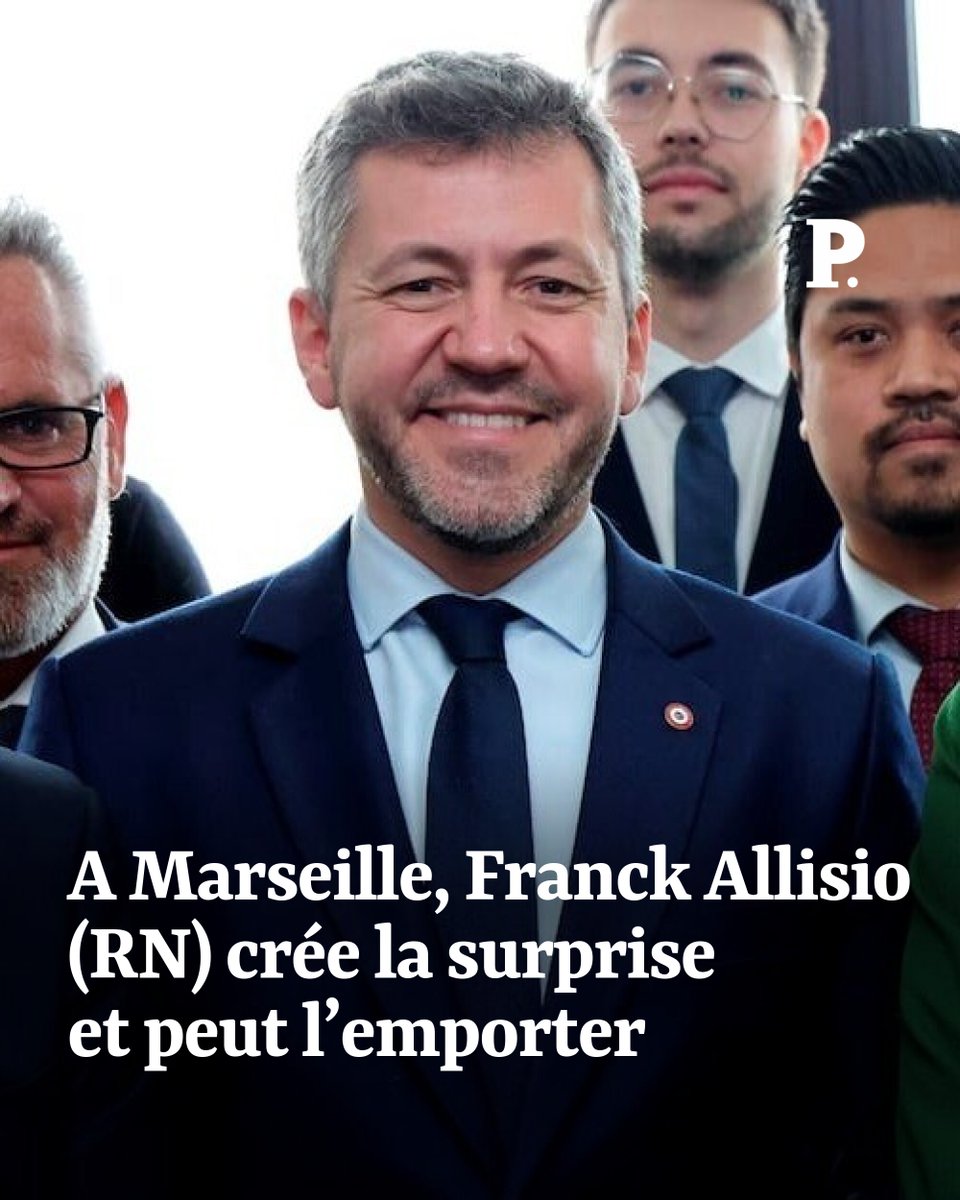 LePoint's tweet photo. Municipales : à Marseille, Franck Allisio (RN) crée la surprise au premier tour et peut l’emporter
➡️ https://t.co/VXpXhwrLlz https://t.co/RoOWNrDbEw