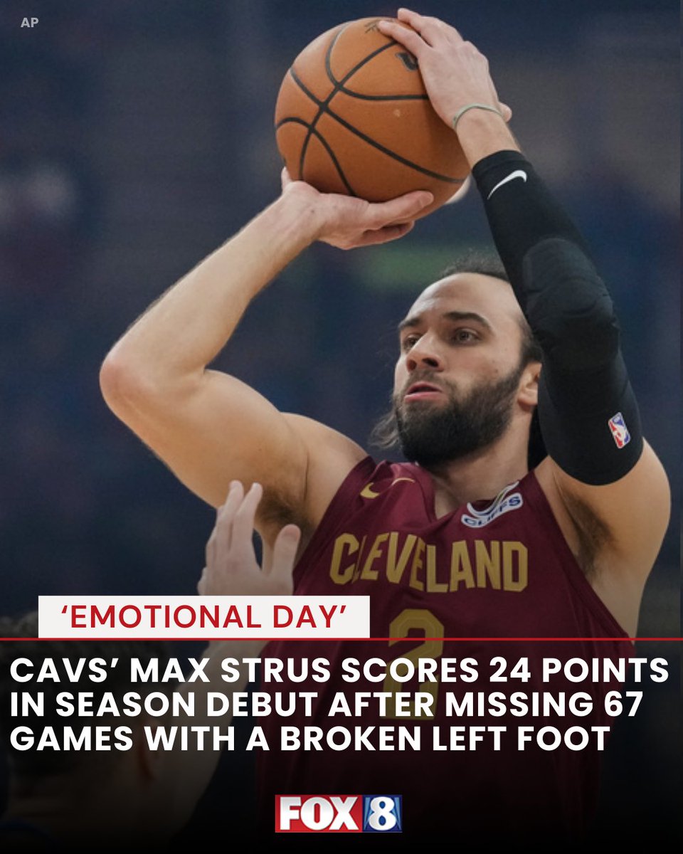 fox8news's tweet image. Most people would be happy to have 24 points in their first game back.  Not Max Strus: fox8.com/news/cavaliers…