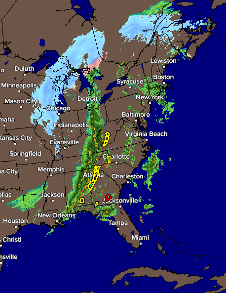 Ongoing line of SEVERE storms will roll on through the east today with ...
