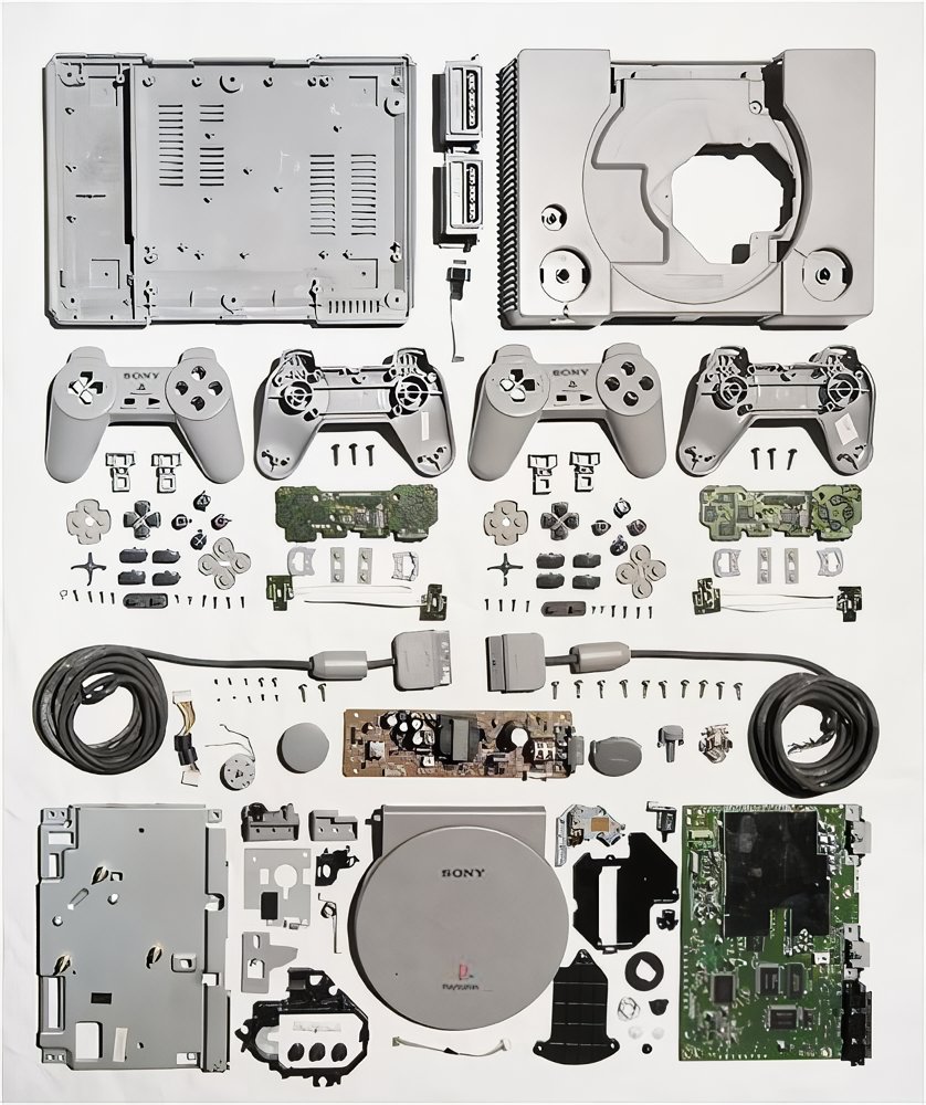 ObsoleteSony's tweet photo. Disassembled PlayStation https://t.co/tbwHaRB5A0