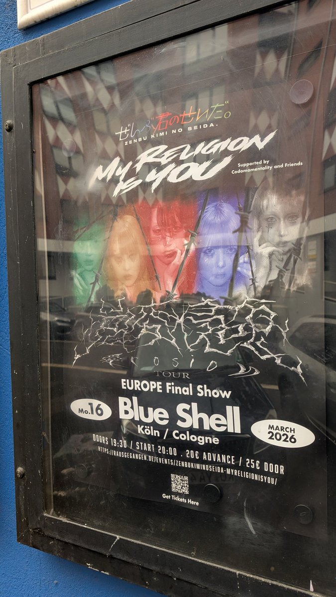 codomomentality's tweet photo. Today is the day!
@zenbukiminosei will play their europe tour final at the Blue Shell in Cologne!
Come and witness pure chaos!

VIP: 18:45
General: 19:30
Start: 20:00

https://t.co/1FHPn9dUsM
@zenkimi_megumi @zenkimi_muku @zenkimi_hikari @codomomental
#MyReligionIsYou https://t.co/OnEGKDSfpL