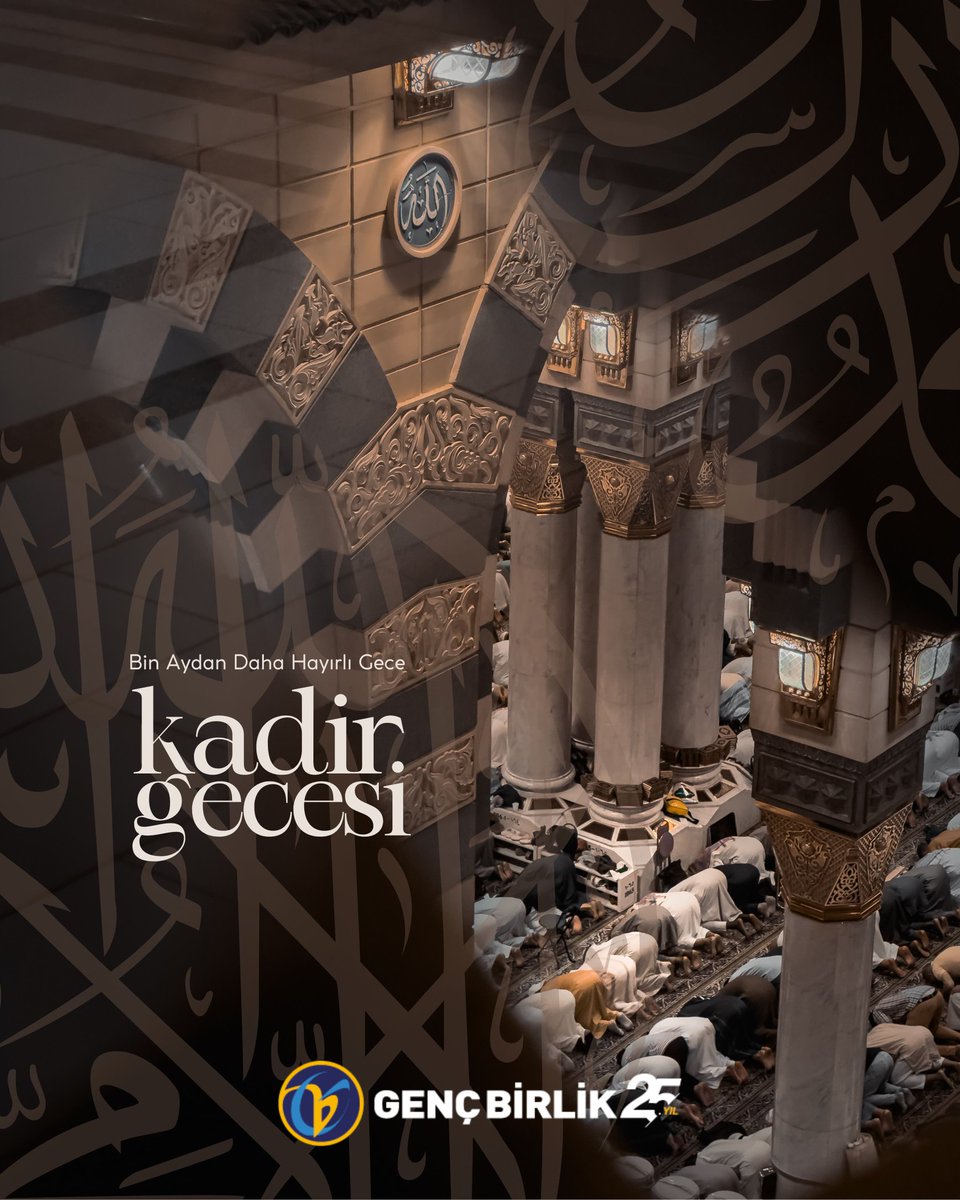 🌙 Bin aydan daha hayırlı gece

Kur’an’ın indirildiği, rahmet ve mağfiret kapılarının ardına kadar açıldığı Kadir Gecesi’nin idrakine erişmenin huzurunu yaşıyoruz.

Bu mübarek gecenin kadrini bilen ve hayatını Kur’an’ın nuruyla inşa eden kullardan olabilme duasıyla 

#KadirGecesi