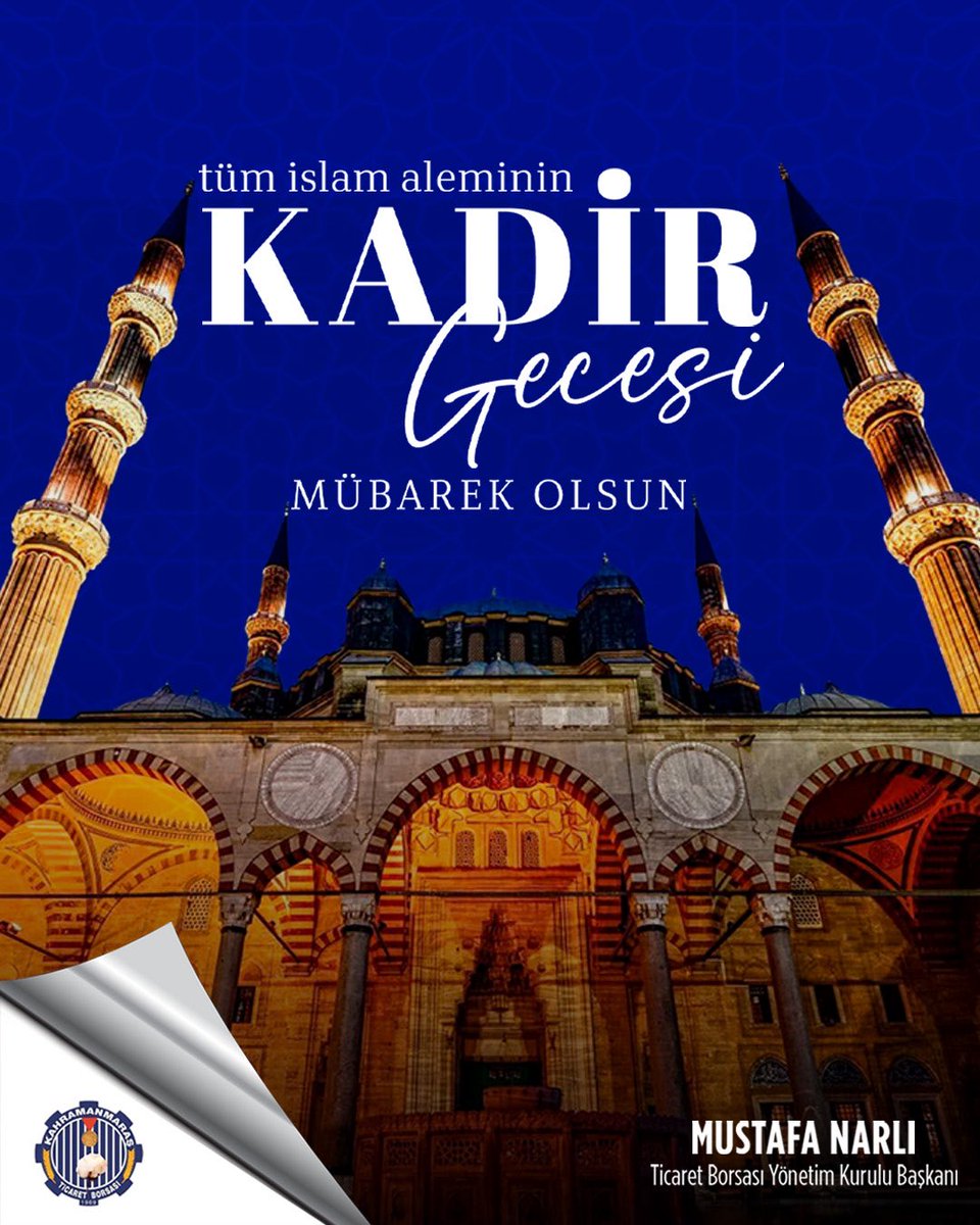 Bin aydan daha hayırlı olduğu müjdelenen mübarek Kadir Gecesi’ne ulaşmanın huzur ve mutluluğunu yaşıyoruz.

Rahmet, mağfiret ve bereket kapılarının ardına kadar açıldığı bu müstesna gecenin; kalplerimize huzur, gönüllerimize umut ve hayatımıza bereket getirmesini diliyorum.

Bu