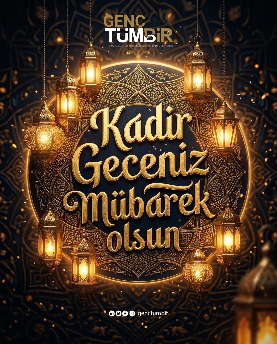genctumbir's tweet photo. Bin aydan daha hayırlı olan Kadir Gecesi’nin; ülkemize, milletimize ve tüm İslam âlemine huzur, rahmet ve bereket getirmesini diliyoruz. Bu mübarek gecede yapılan duaların kabul, birlik ve beraberliğimizin daim olmasını, Yüce Allah’tan niyaz ediyoruz. Kadir Gecemiz mübarek olsun. https://t.co/IiTtkoZt2i