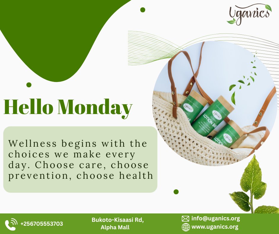 Uganics's tweet photo. A new week is a fresh opportunity to choose wellness. 🌿

The small choices we make every day shape our health and wellbeing. Start this week with intention,prioritize care, prevention, and a lifestyle that protects you and your loved ones.

#MondayMotivation https://t.co/ywqxvsixZt