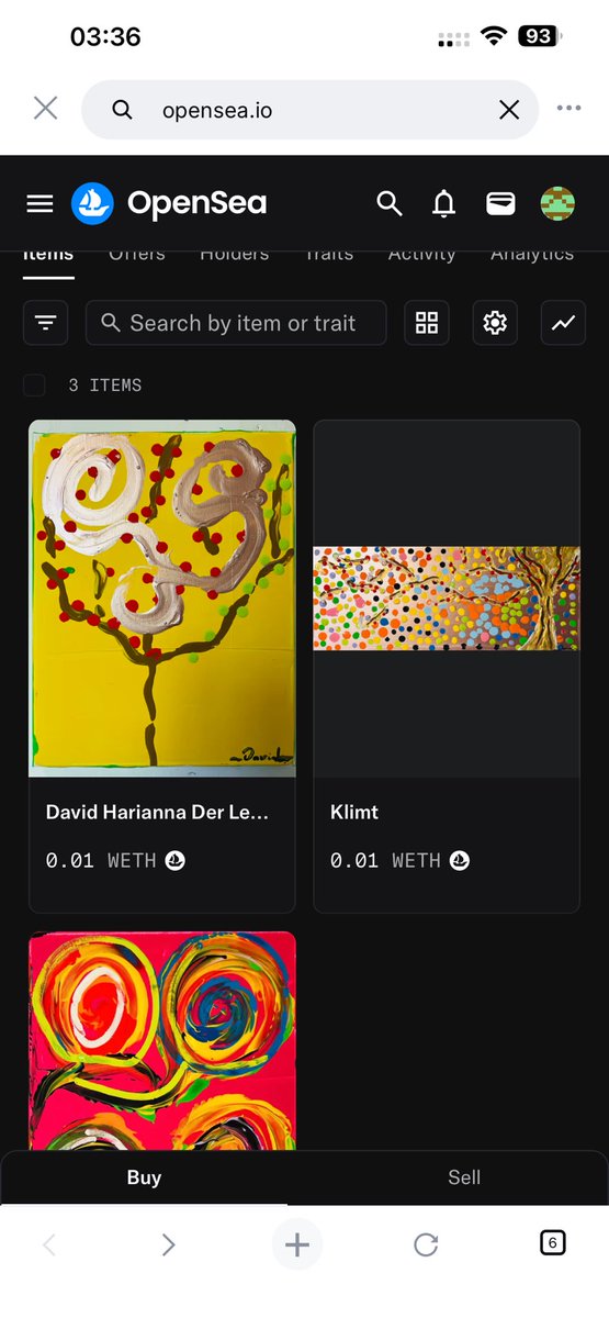 DavidHarianna's tweet image. 🎨 DavidHariannaArt is LIVE on @OpenSea! 🎨
4 new pieces. From vibrant vortexes to golden trees. 🖌️✨
🌐 Network: Polygon (No gas fees!)
💰 Price: 0.01 WETH
🔗 Collect here: opensea.io/collection/dav…
#NFTArt #PolygonNFT #AbstractArt #Web3Artist #ArtDrop #OpenSea