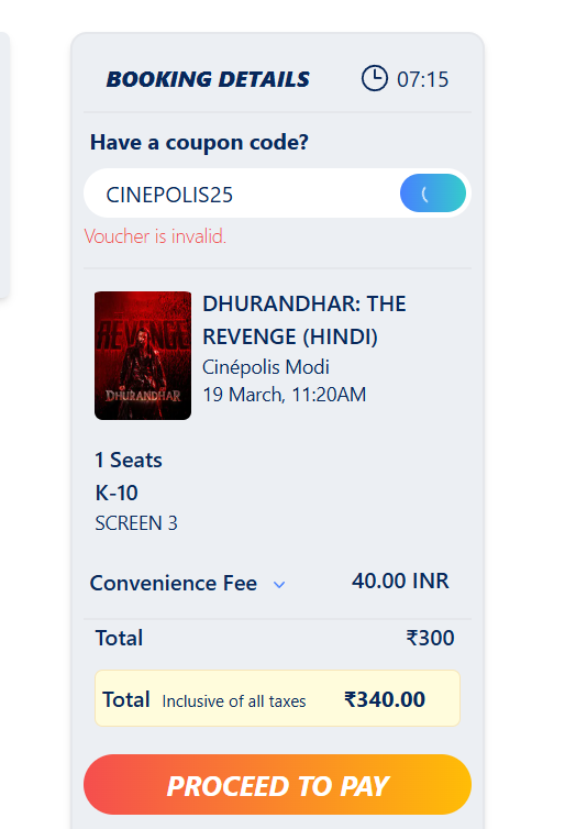 NERD_TV18's tweet photo. DEAR  @IndiaCinepolis , @Cinepolis   YOUR CINEPOLIS25 code not working i am your regular customer and i am student sob please . https://t.co/3Nq3BUztMO