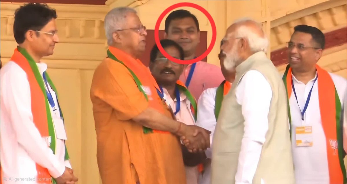 Allow us to introduce Sintu Senapati.

BJP's MLA candidate from Panskura Paschim in 2021.
Recently spotted on the Brigade Rally stage, standing alongside <a href="/narendramodi/">Narendra Modi</a> and <a href="/BJP4India/">BJP</a>'s senior leadership.
He also stands accused of embezzling ₹91.65 lakh from Narayan Kinkar