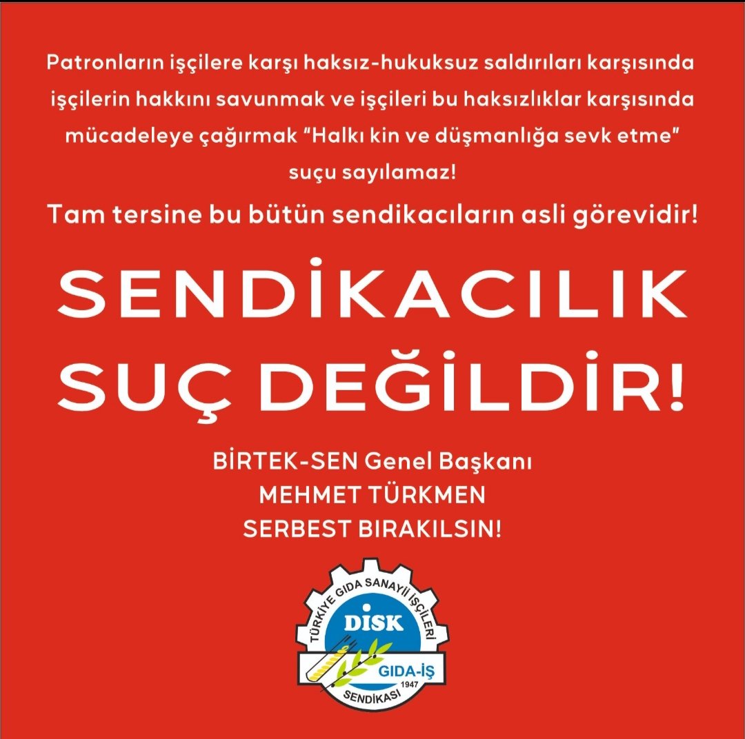 Gıda-İş Sendikası tweet media