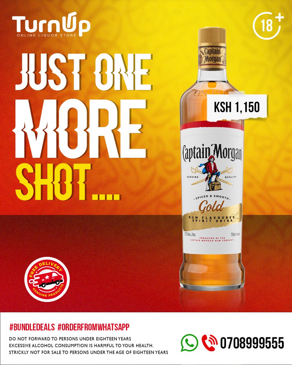 yum_turnup's tweet photo. Just like Netflix, you can’t just watch one episode😅

It has to be Captain Morgan, you end up finishing the whole bottle😎

Get this botiii for just 1,150 Kes, and we deliver it to your door step. 

#TurnUp #CaptainMorgan #DrinkResponsibly https://t.co/kYRLbgnOjA