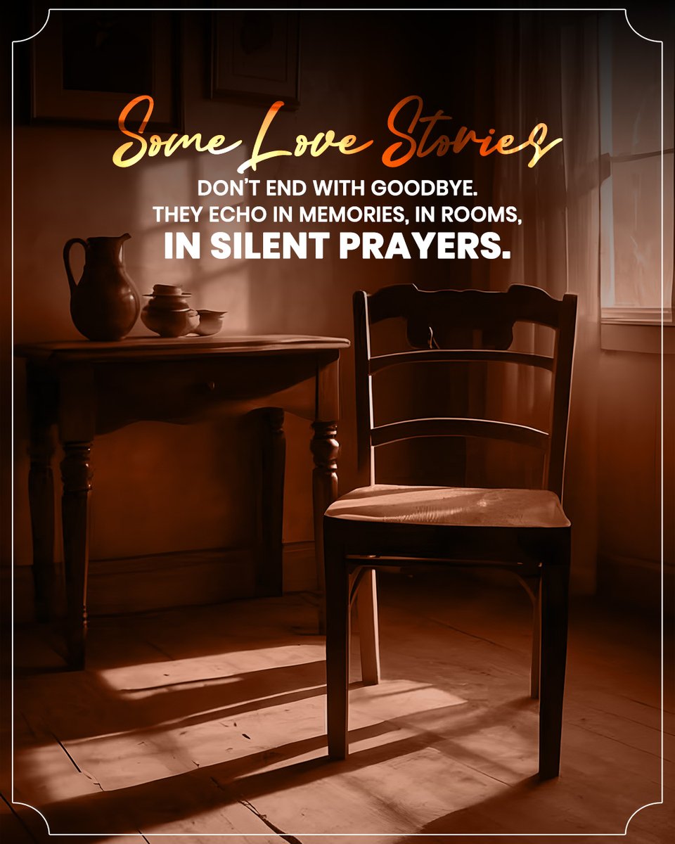 drwilliam_j's tweet image. Some love stories don’t end with goodbye. They live on in memories, in the rooms we’ve shared, and in the silent prayers whispered in moments of longing.

Get your copy now! amz.run/9gdu

#DreamsAndDedication #PavingTheWay #InspiringLives #StoriesThatMatter