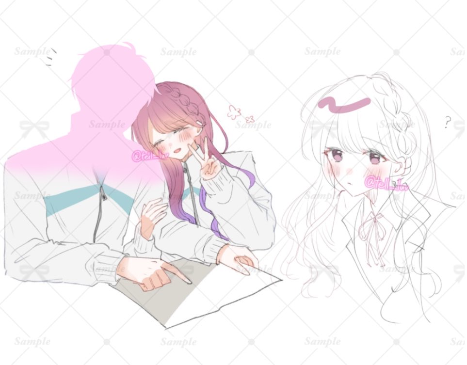 tell__luv's tweet photo. 描き合いです！ありがとうございました🐈‍⬛♡ https://t.co/MUKMaS5QtC
