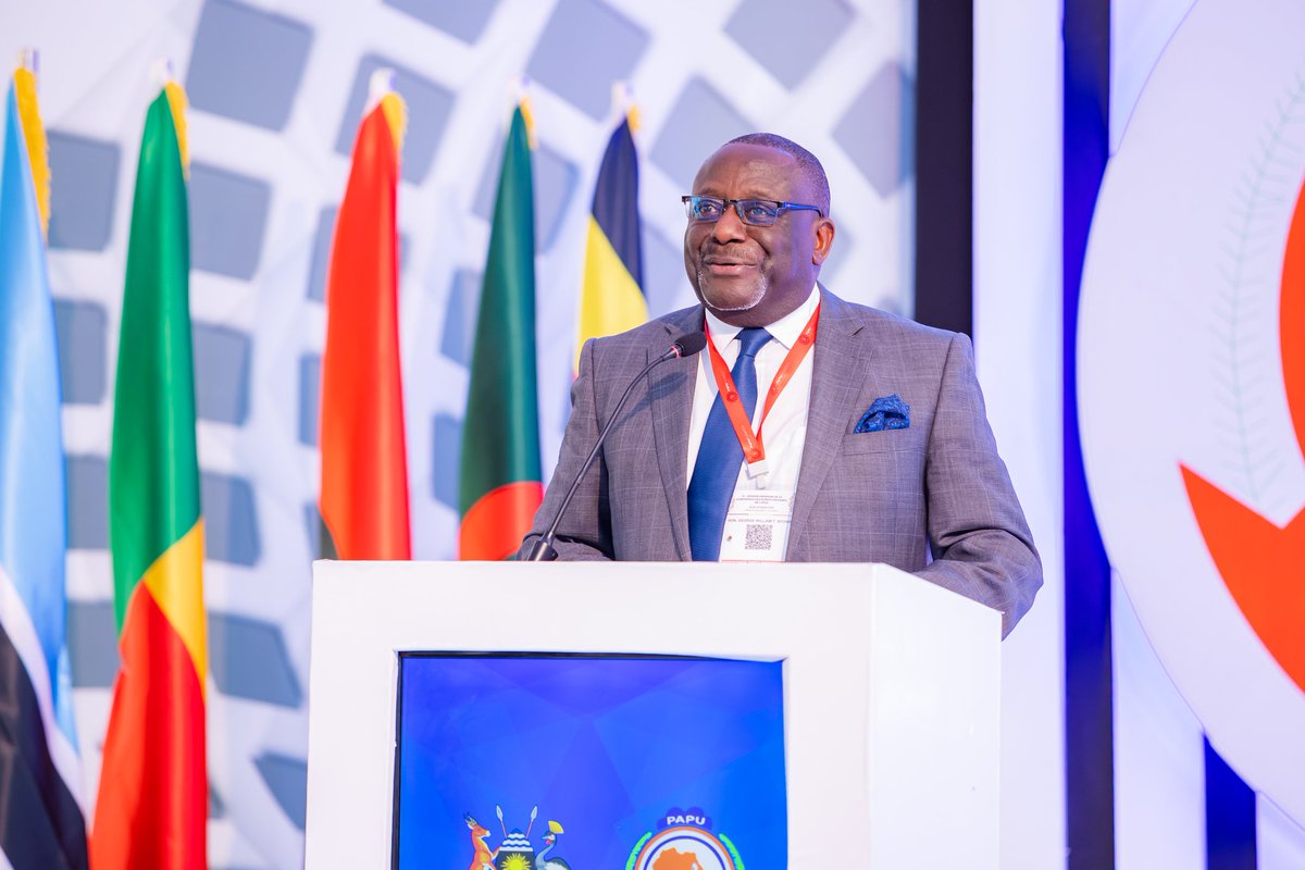 At the 11th PAPU conference, <a href="/UCC_ED/">Hon. Nyombi Thembo</a> encouraged all participants to cooperate as this will ensure that Africa's postal networks evolve into modern logistics and digital service platforms capable of supporting the continent 's rapidly growing E-commerce. <a href="/UCC_Official/">UCC</a> #GoldenPosts