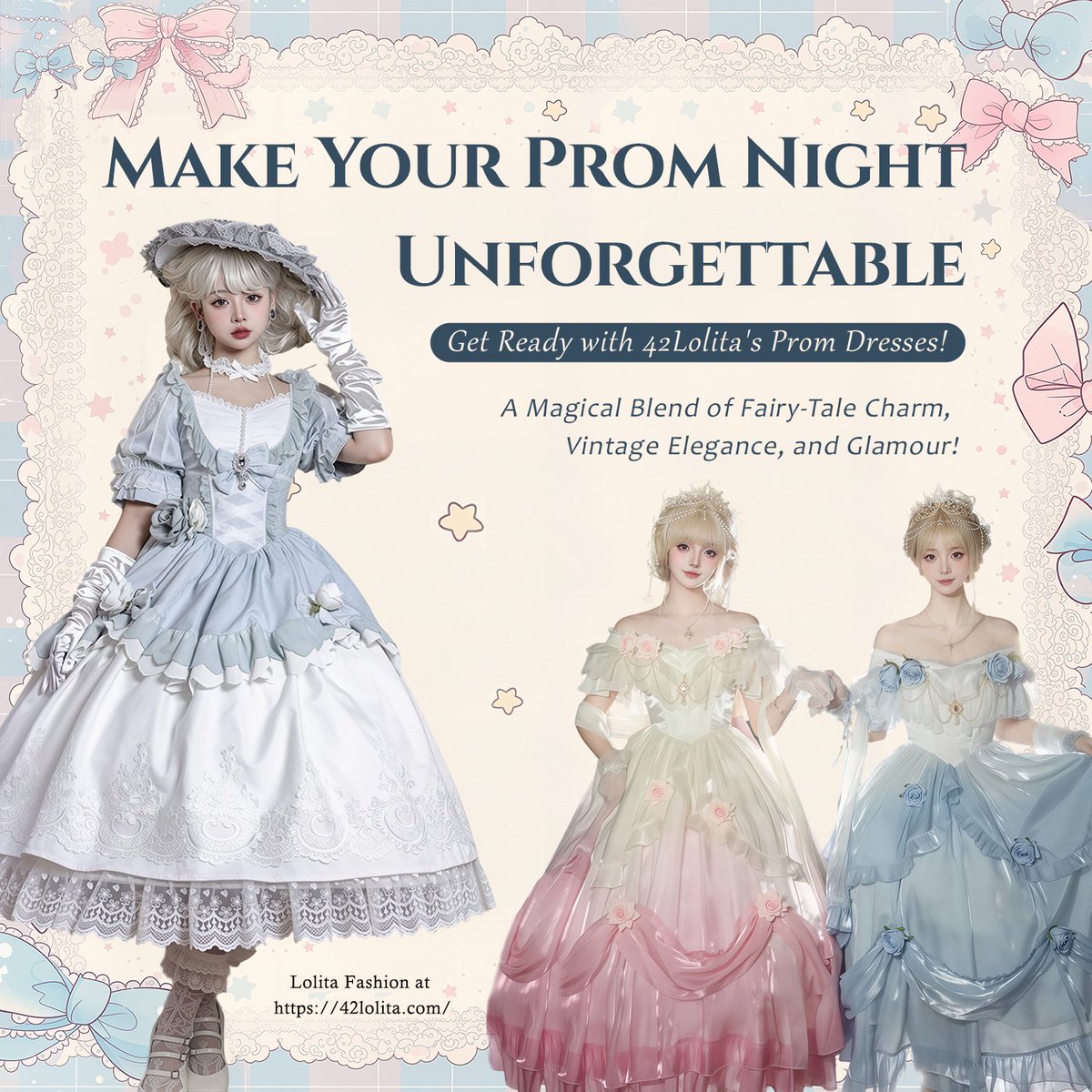 42lolita_'s tweet image. ✨ Make Your Prom Night Unforgettable ✨

Get ready for your dream Prom night with 42Lolita’s Prom Dresses! 🌸

💃 Be the Star | 👗 Perfect Prom Look |🎀 Lasting Memories

✨ How to Find Your Dress
Link: 42lolita.com/collections/pr…

#Prom2026 #PromDress #PrincessStyle #DreamDress