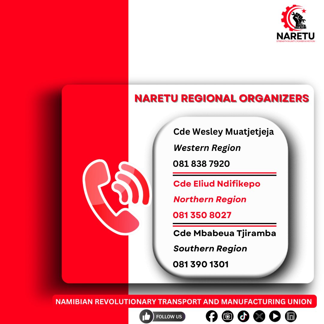 naretu_union21's tweet photo. NEW WEEK, SAME MISSION‼️

We are committed to defending workers’ rights, amplifying their voices, and standing firm for justice. 

Anytime you need us, we are just a call away.

#NARETU
#CallForHelp
#WorkersRights
#WorkersRepresentation https://t.co/wPQiFXAD9H