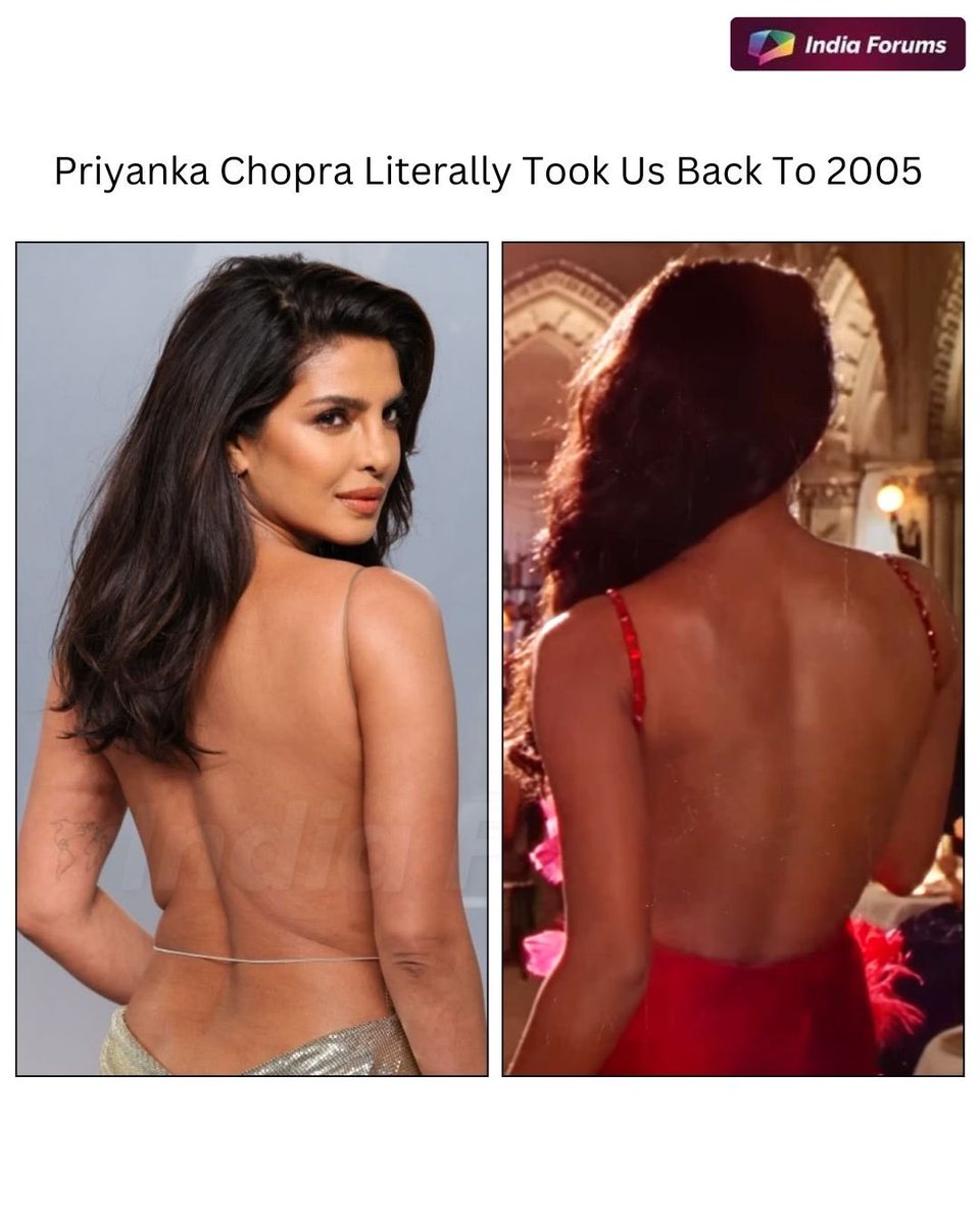 indiaforums's tweet photo. Priyanka Chopra’s Oscars 2026 look literally took us back to 2005, Tinka Tinka vibes all over again 😍❤️
.
.
.
#PriyankaChopra #Oscars2026 #TinkaTinkaVibes #2005Throwback #RedCarpetGlam #RetroQueen #BollywoodBeauty #IndiaForums https://t.co/j1Daud8pGo
