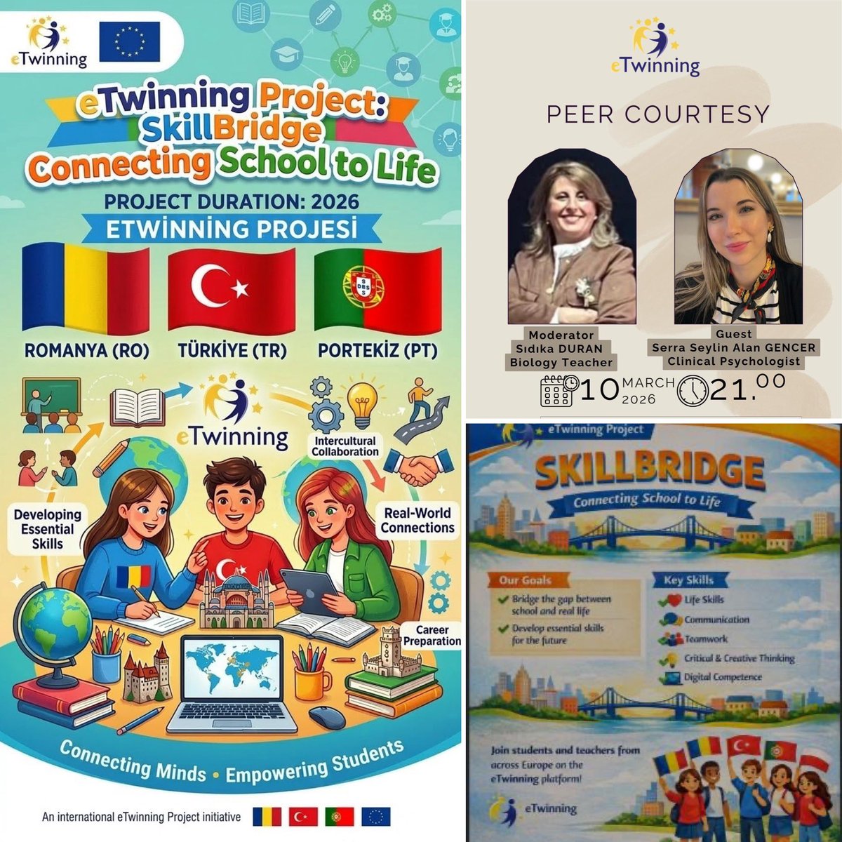 BursaKiz_Lisesi's tweet photo. 🌍 Bursa Kız Lisesi öğrencileri, Emine Poyraz rehberliğinde yürütülen SkillBridge eTwinning projesiyle uluslararası iş birliğinde 21. yüzyıl becerilerini geliştiriyor.
@tcmeb 
@bursailmem16 
@bursailmemarge 
@GurhanCokgezer 
@ulusalajans 
@Osmangazi_MEM 
@skill_bridge2026 https://t.co/XLuOmTzmlp