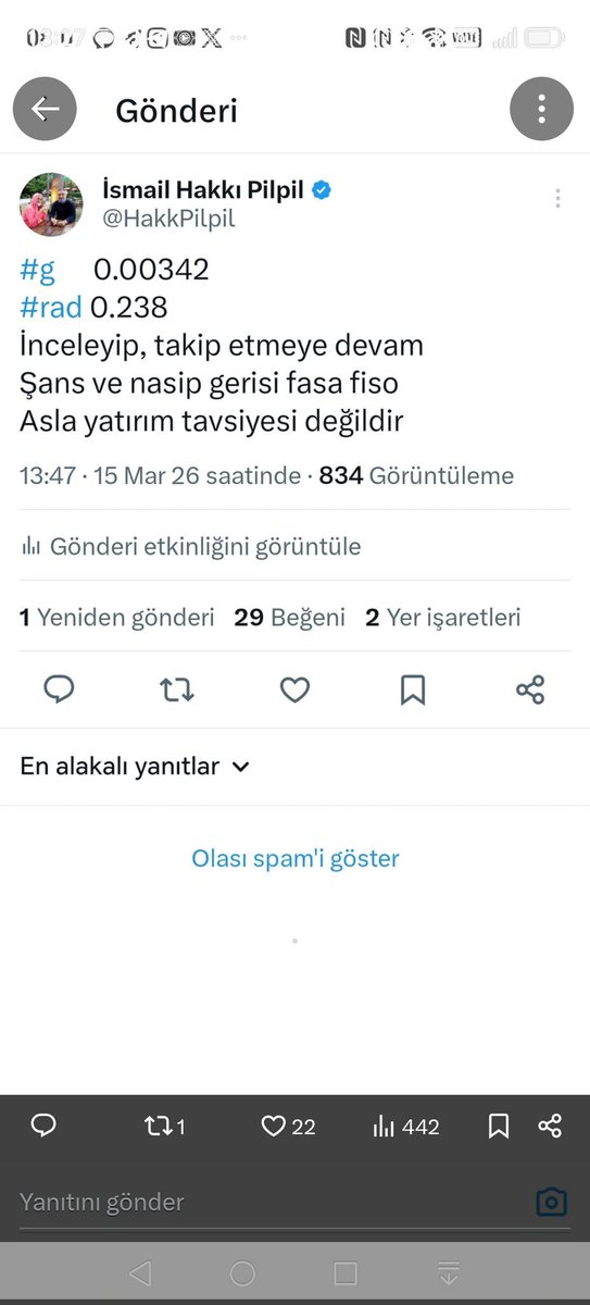 HakkPilpil's tweet image. #g
0.00342 den
0.00668 ulaşarak
24 saatte yaklaşık
%80 kar oranına ulaştı
Ve
Son
3 günde yazılan coinlerin total kazancı
#%500  ulaştı
Bu hakikatten dünyada dahi ender görülen bir tablo
#btc, #tly, #Dfı, #phe