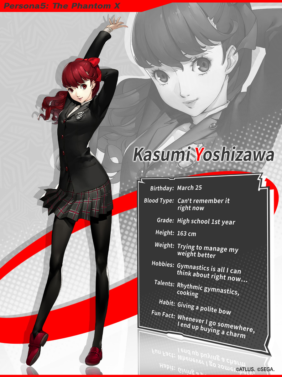 P5XOfficialWest's tweet photo. Hi everyone! Kasumi Yoshizawa here!
I’m gonna be borrowing this account for a minute, so I thought I’d say hello!
I may still have a ways to go as a Phantom Thief... but I’m always ready and willing to learn!
Oh, right. I was talking to Joker-senpai, and he gave me a great idea for a super scheme!
I’ll be back again to let you in on the plan, so keep an eye on this account!