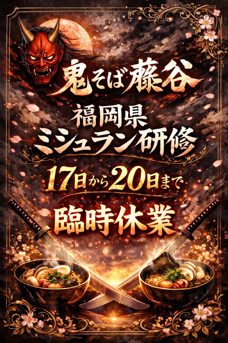 鬼そば藤谷　™　HEY！たくちゃん tweet media