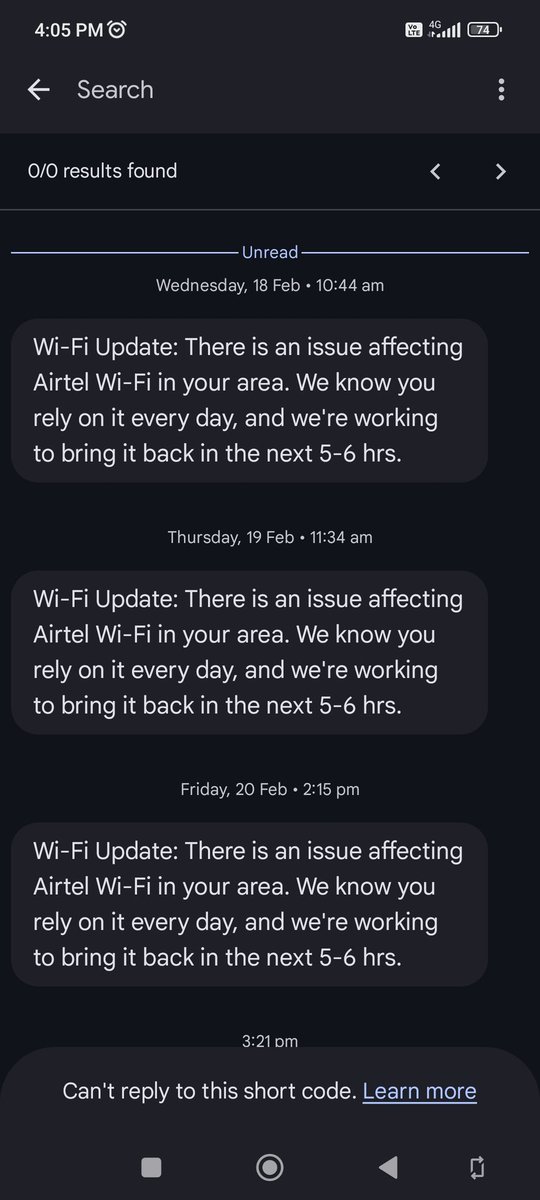 Jagnetoo's tweet photo. @airtelindia Is this the priority resolution ? Wifi not working and the appointment is after 24 hours and resolution in 48 hours?  In last month also, similar issues. Downtime for more than 6 hours daily. https://t.co/qkJqa222nH