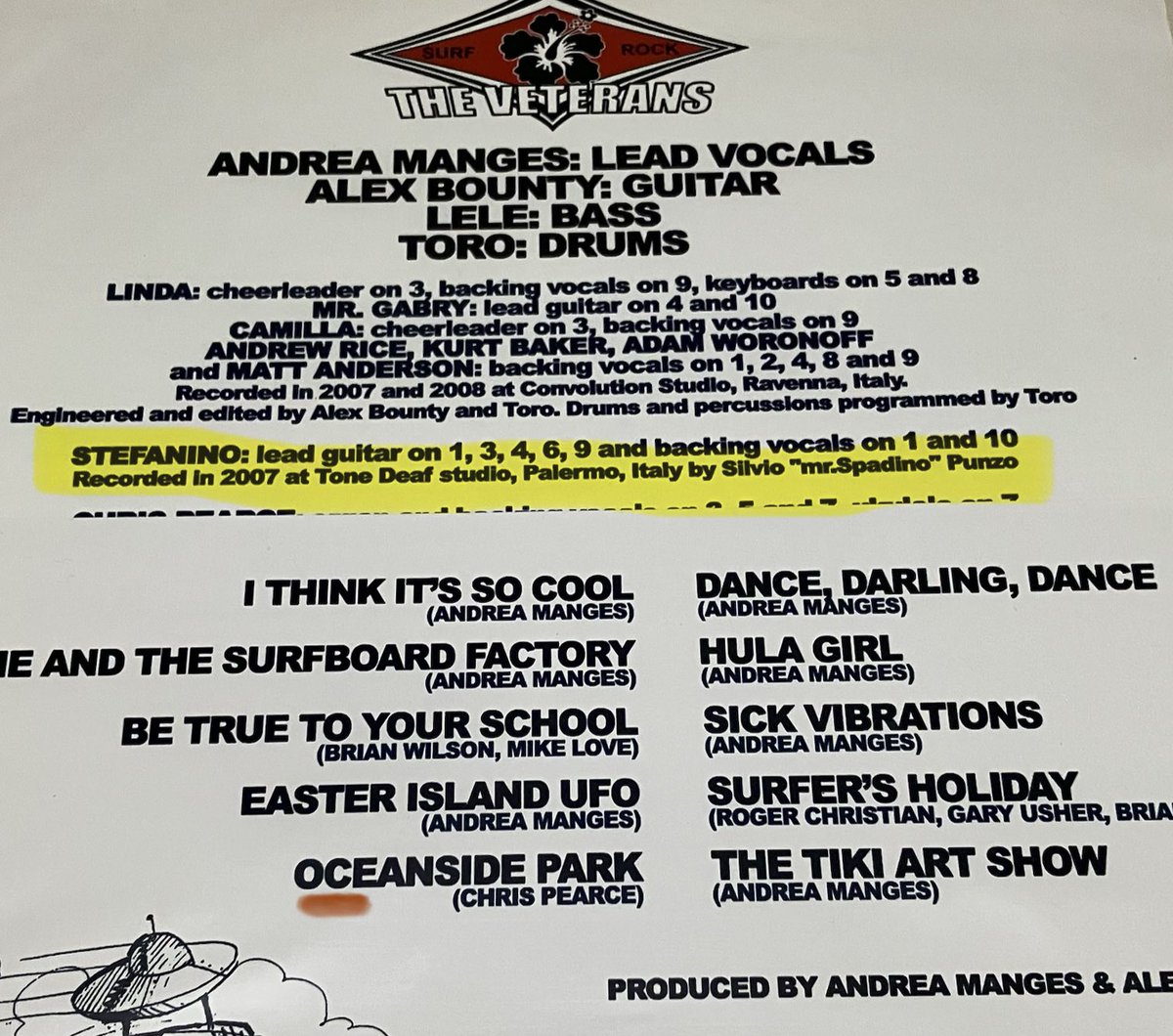 4月に来日するPeawees、"Dead End City"のLPにサイン貰いたいけどHervé以外全員メンバー変わってるから迷うな。まあエルベにだけ貰うか😅

それからStefanoがVeteransでプレイしてるって本人から聴いたのは間違いではなかったけど、ゲストってことね。まあAndreaのソロプロジェクトみたいなもんやしな