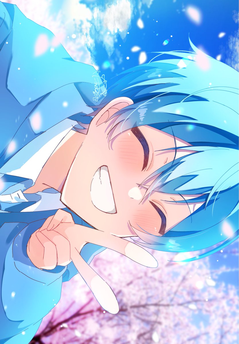 "好き"は誰にも
             止められないから🌸🩵

 #ころんギャラリー