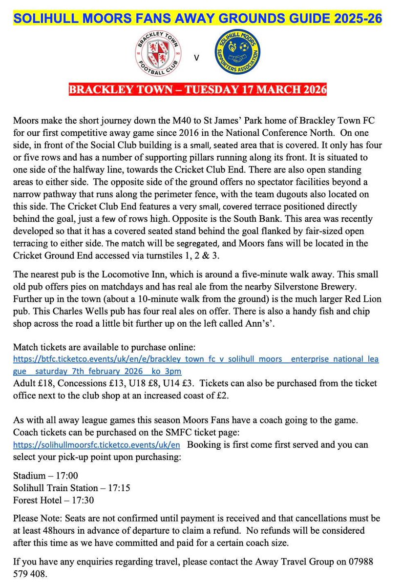 SOLIHULL MOORS FANS tweet media