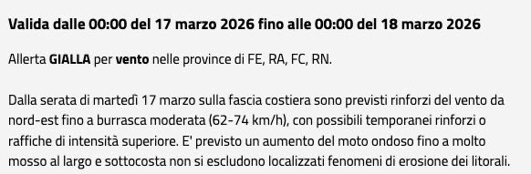📌 INFO #AllertaMeteoER 030/2026 valida dal 17/03/2026: vento. ➡️ bit.ly/4rrN31z