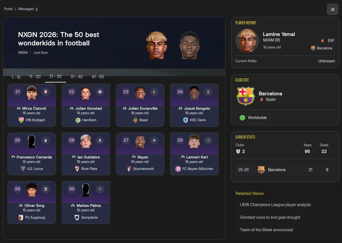 We need "Scout ALL" button here...

<a href="/FootballManager/">Football Manager</a> <a href="/FM_Assist/">FM Assist</a> 

#FM26